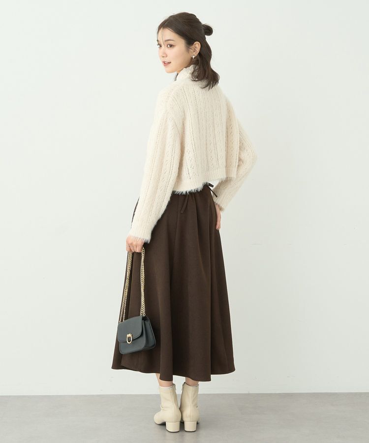 earth music&ecology「バックレースアップスカート」|フレア|