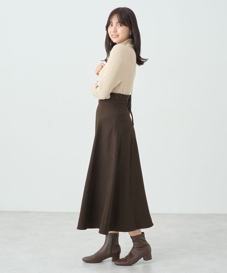 earth music&ecology「バックレースアップスカート」|フレア|