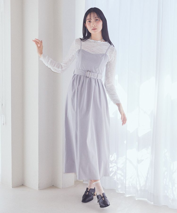 earth music&ecology「ベルト付きキャミワンピース」|ワンピース|