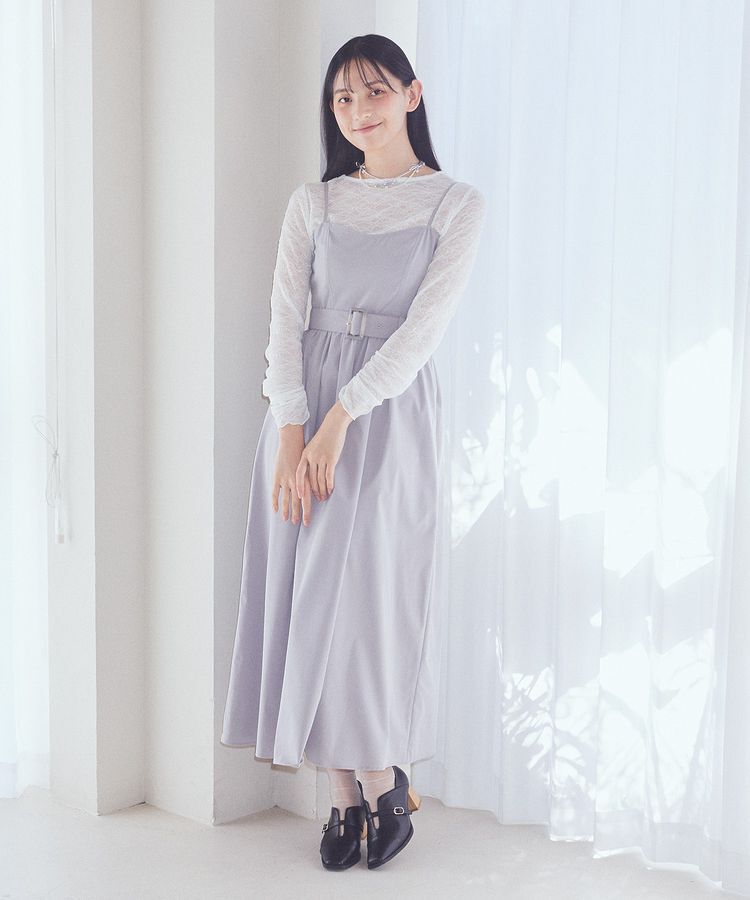 earth music&ecology「ベルト付きキャミワンピース」|ワンピース|