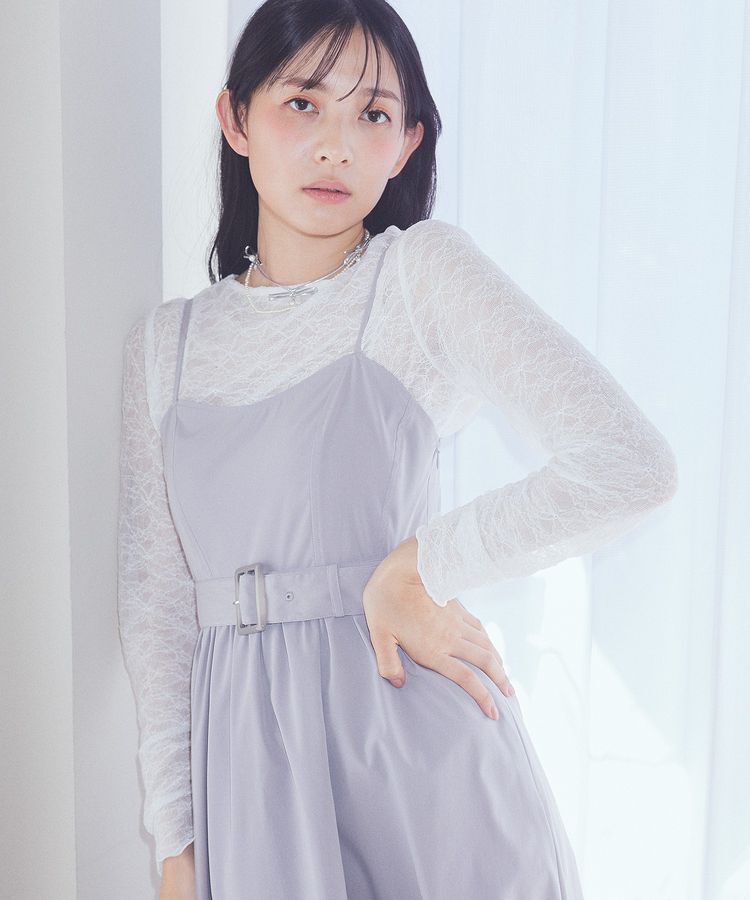 earth music&ecology「ベルト付きキャミワンピース」|ワンピース|