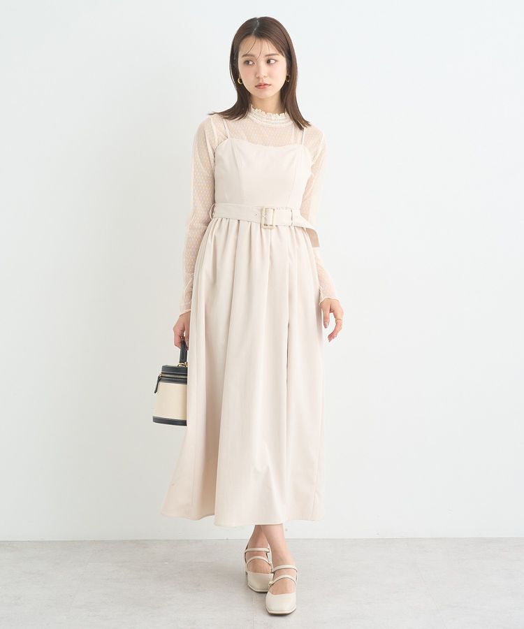 earth music&ecology「ベルト付きキャミワンピース」|ワンピース|