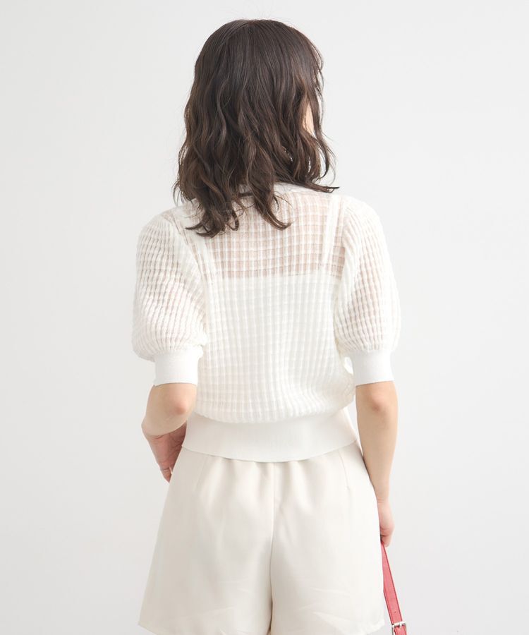 earth music&ecology「シアーチェックカーディガン」|カーディガン|