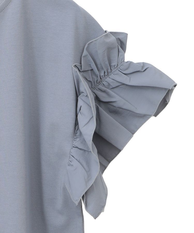 earth music&ecology「ギャザーフリルスリーブカットソー」|Tシャツ・カットソー|