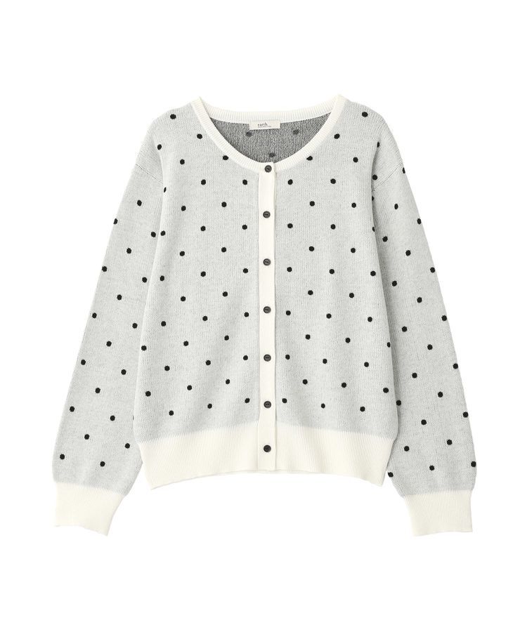 earth music&ecology「ドットジャガードカーディガン」|カーディガン|