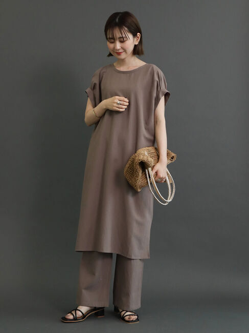  「SET リネンブレンドチュニック+パンツ」|チュニック|