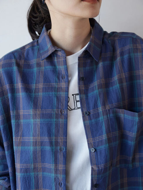  「綿ビエラチェックシャツ」|シャツ・ブラウス|