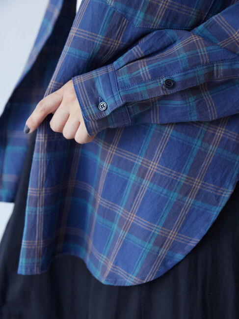  「綿ビエラチェックシャツ」|シャツ・ブラウス|