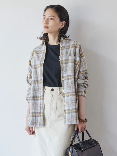  「綿ビエラチェックシャツ」|シャツ・ブラウス|