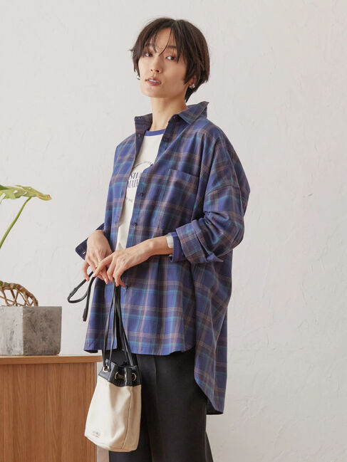  「綿ビエラチェックシャツ」|シャツ・ブラウス|