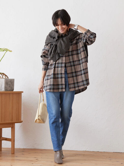  「綿ビエラチェックシャツ」|シャツ・ブラウス|