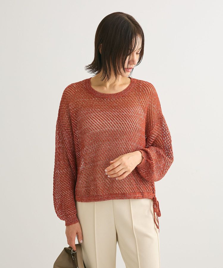 Green Parks「ラメメッシュニットプルオーバー」|ニット・セーター|