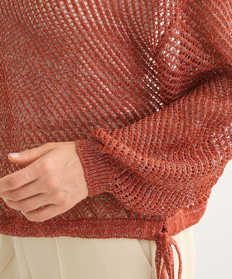 Green Parks「ラメメッシュニットプルオーバー」|ニット・セーター|