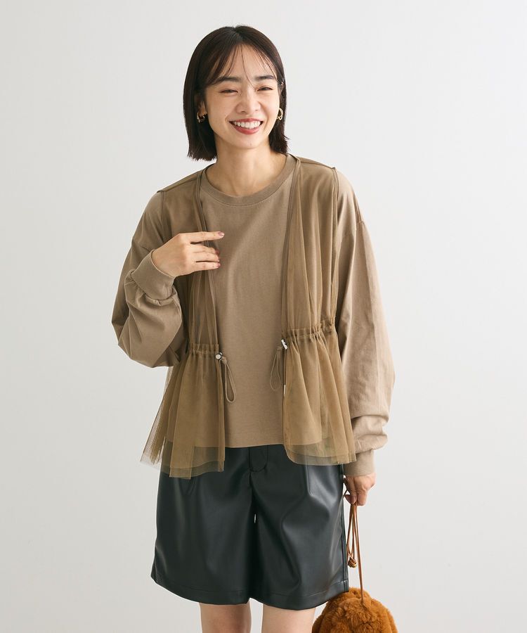 Green Parks「SET2点 チュールベスト+ロンTEE」|Tシャツ・カットソー|