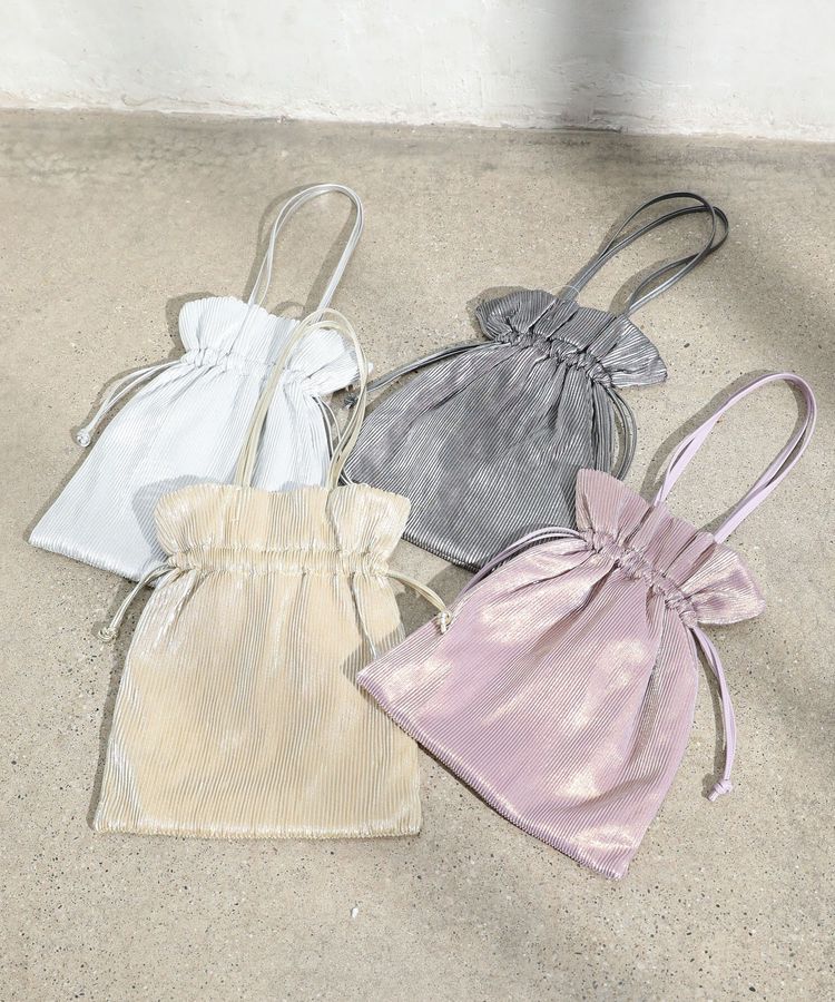 armonia「andmikka. メタリックプリーツトートバック」|トートバッグ|