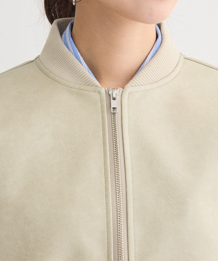 Green Parks「・ELENCARE DUE 合皮MA-1ブルゾン」|ブルゾン・スタジャン|