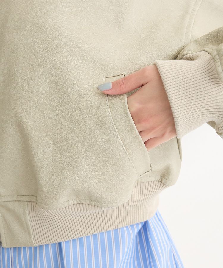 Green Parks「・ELENCARE DUE 合皮MA-1ブルゾン」|ブルゾン・スタジャン|