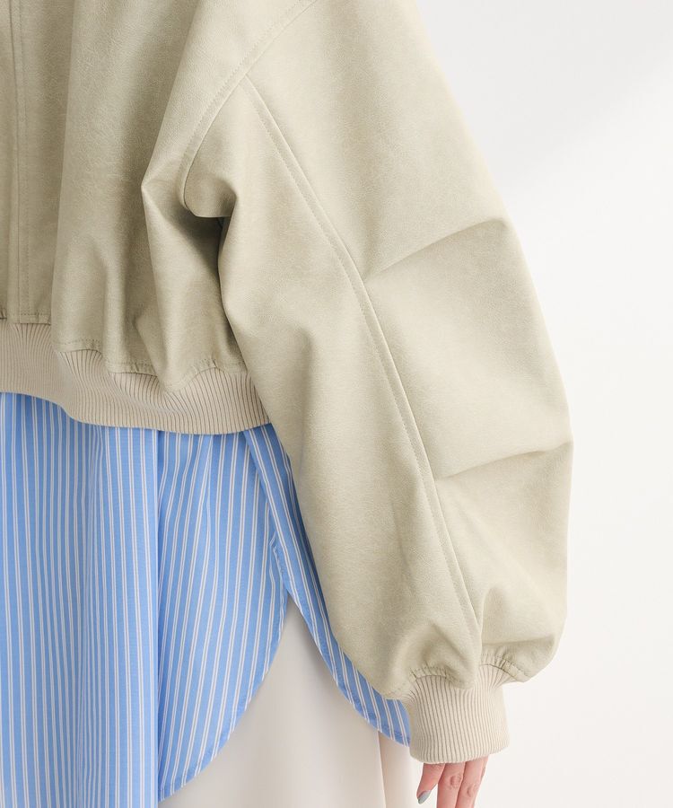 Green Parks「・ELENCARE DUE 合皮MA-1ブルゾン」|ブルゾン・スタジャン|