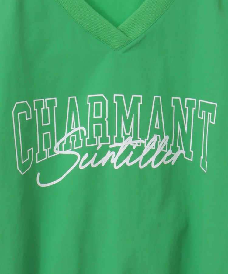 Green Parks「ナイロンロゴVネックプルオーバー」|スウェット・ジャージ|