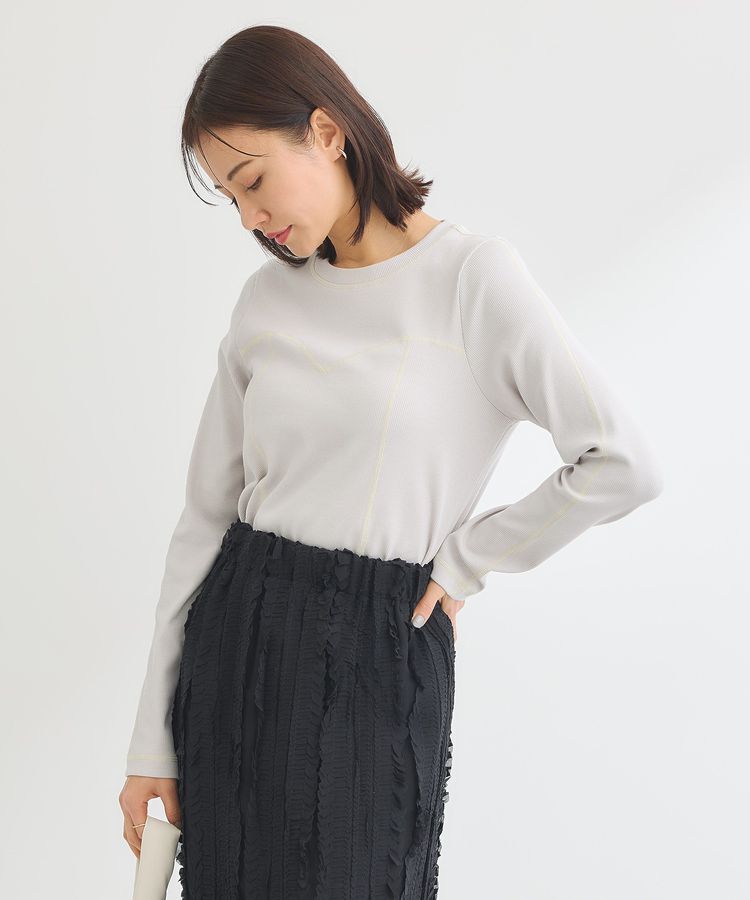 Green Parks「・SUGAR SPOON カラーstリブロンTEE」|Tシャツ・カットソー|Light Gray