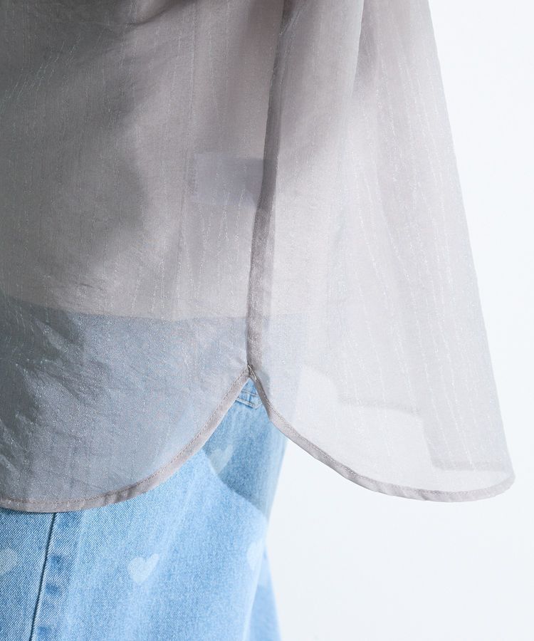 Green Parks「・ELENCARE DUE ラメシアー長袖シャツ」|シャツ・ブラウス|