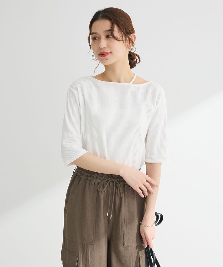 Green Parks「5分袖テレコリブプルオーバー」|Tシャツ・カットソー|