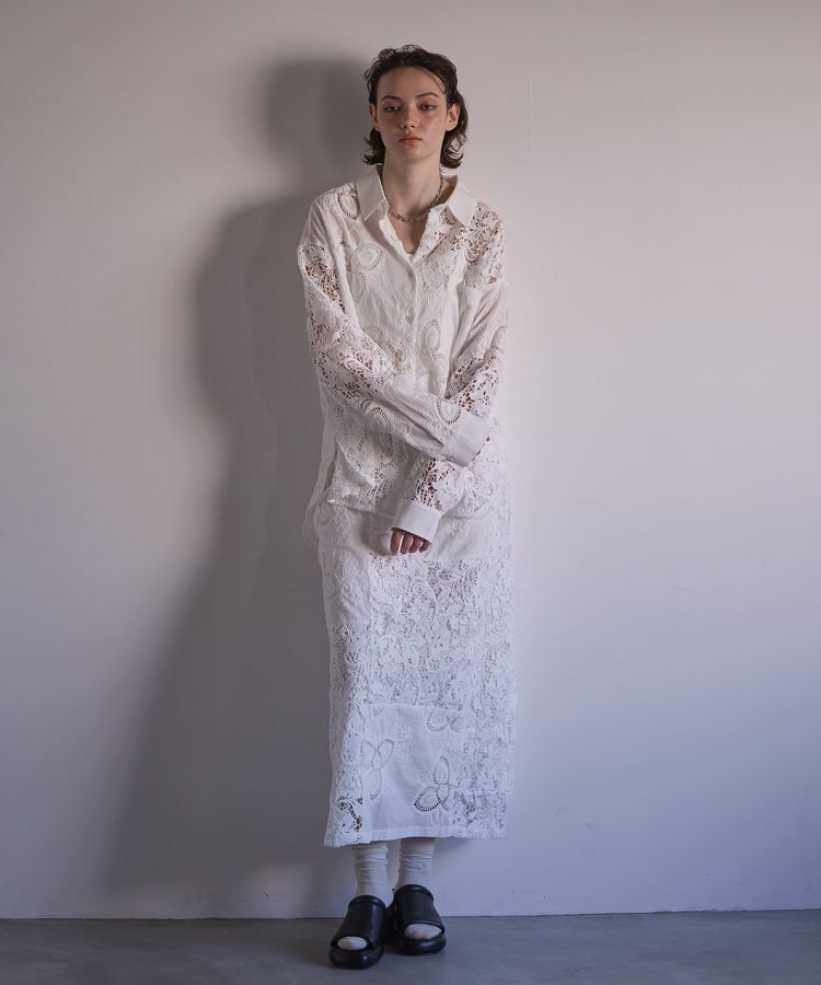 GARAGE OF GOOD CLOTHING「レースMIXトラペーズスカート」|スカート|