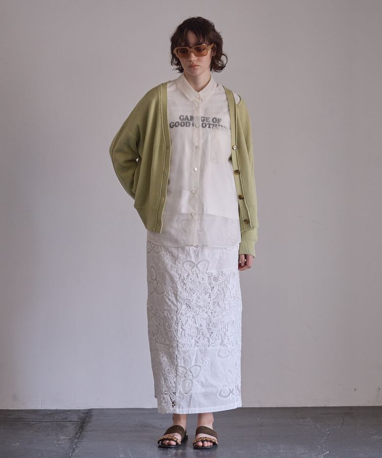 GARAGE OF GOOD CLOTHING「レースMIXトラペーズスカート」|スカート|
