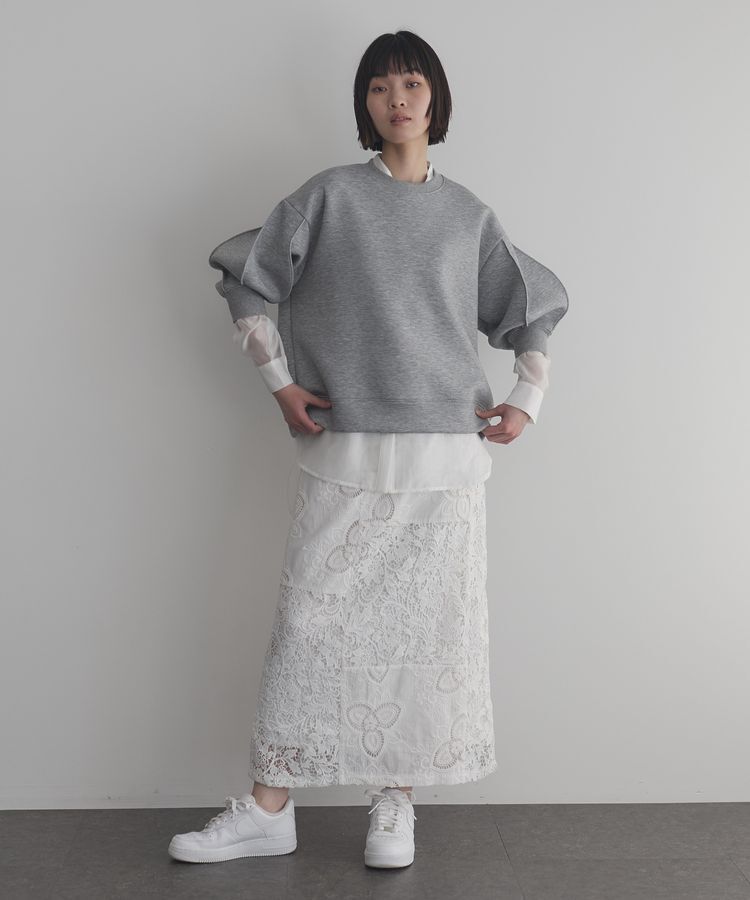 GARAGE OF GOOD CLOTHING「レースMIXトラペーズスカート」|スカート|