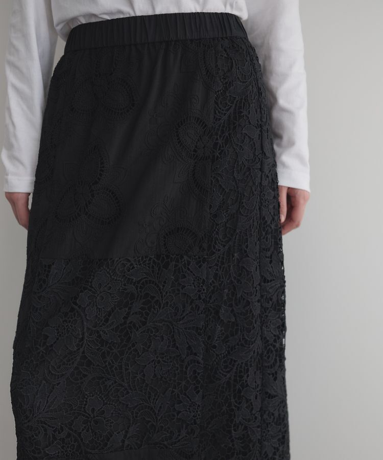 GARAGE OF GOOD CLOTHING「レースMIXトラペーズスカート」|スカート|