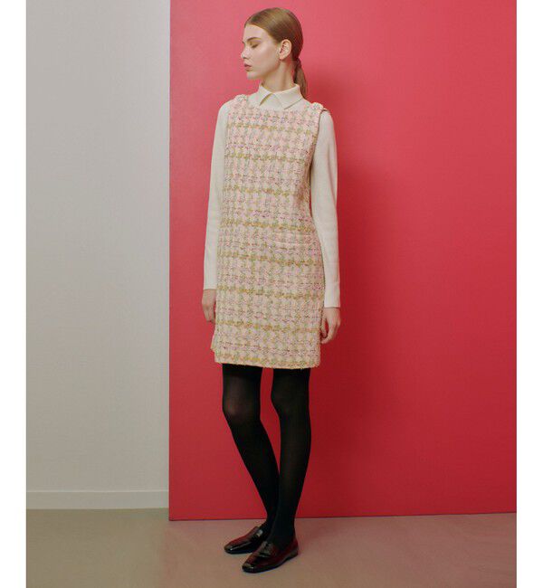 LOULOU WILLOUGHBY「【LOULOU WILLOUGHBY】LINTONツイードジャンパーワンピース」|ワンピース|