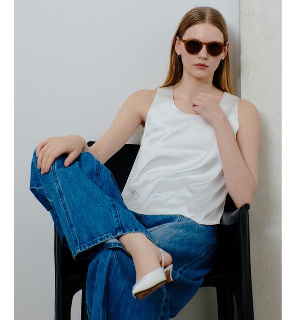 allureville「サテンタンクブラウス」|シャツ・ブラウス|