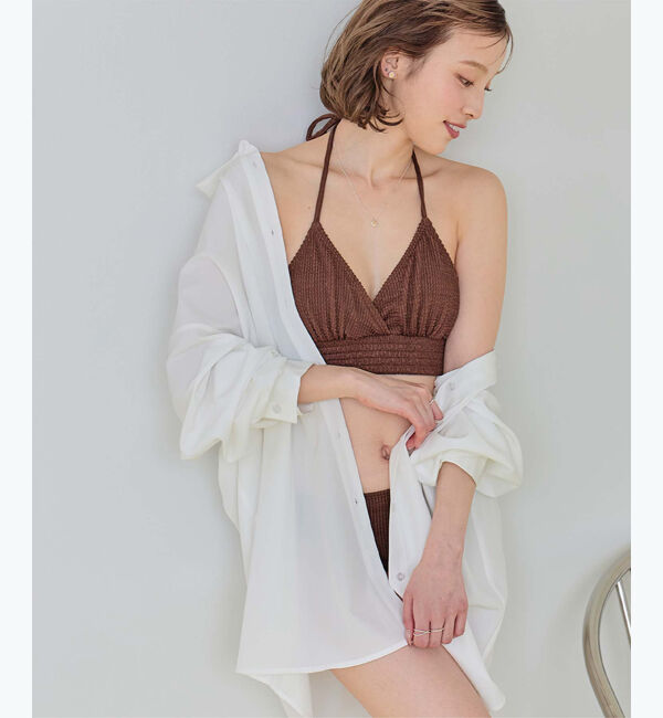 SEA DRESS「ビッグシルエットシャツ/ラッシュガード」|ビキニトップス|ホワイト