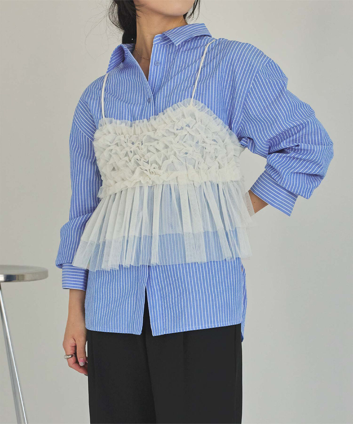 titivate「サッカーストライプシャツ」|シャツ・ブラウス|