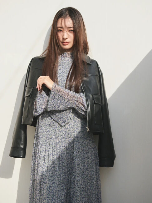 Te chichi「【宮本茉由着用】ダブルポケットジップジャケット《2025spring catalog item》」|その他|ブラック