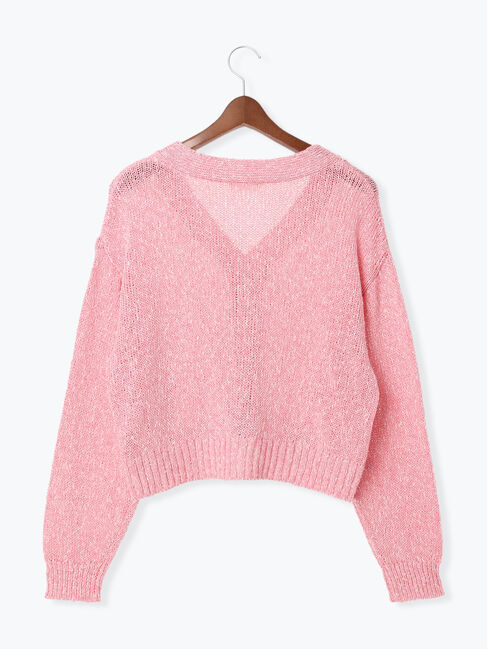 Te chichi TERRASSE「スラブクロップドVネックカーディガン《2025spring catalog item》」|カーディガン|