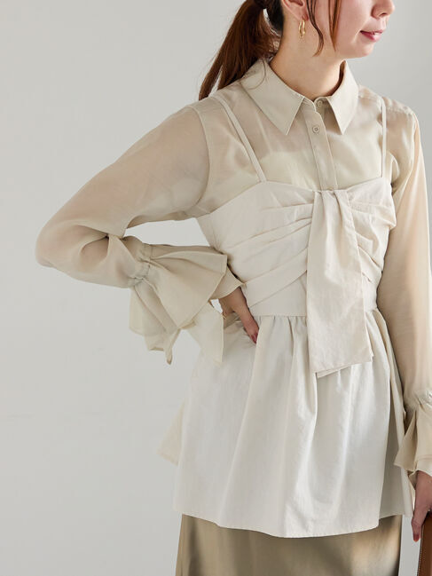 Te chichi「リボンキャミブラウス」|シャツ・ブラウス|オフホワイト