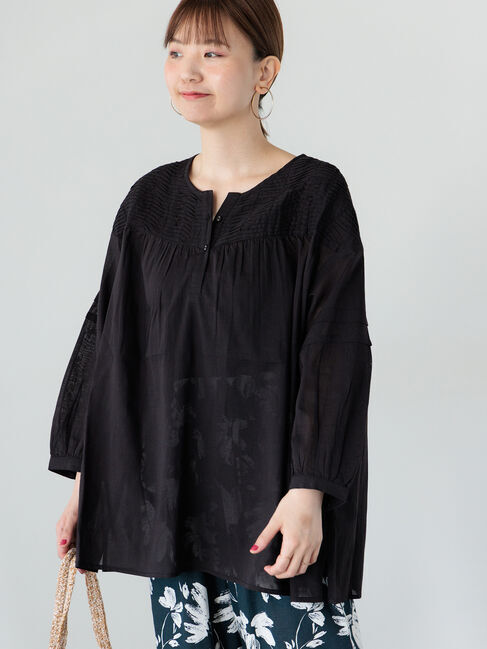 Lugnoncure「【INDIA made】コットンボイルピンタックブラウス」|シャツ・ブラウス|