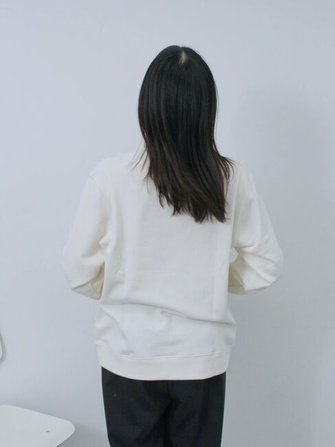 Samansa Mos2 blue「裏毛ロゴスウェット」|Tシャツ・カットソー|