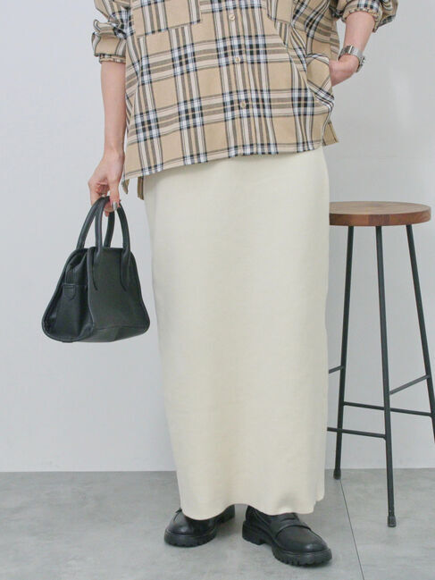 Samansa Mos2 blue「◎ニットタイトスカート」|スカート|