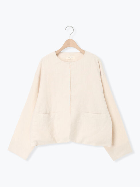 Samansa Mos2「【Cross&times;Linen】クルーネックジャケット」|その他|