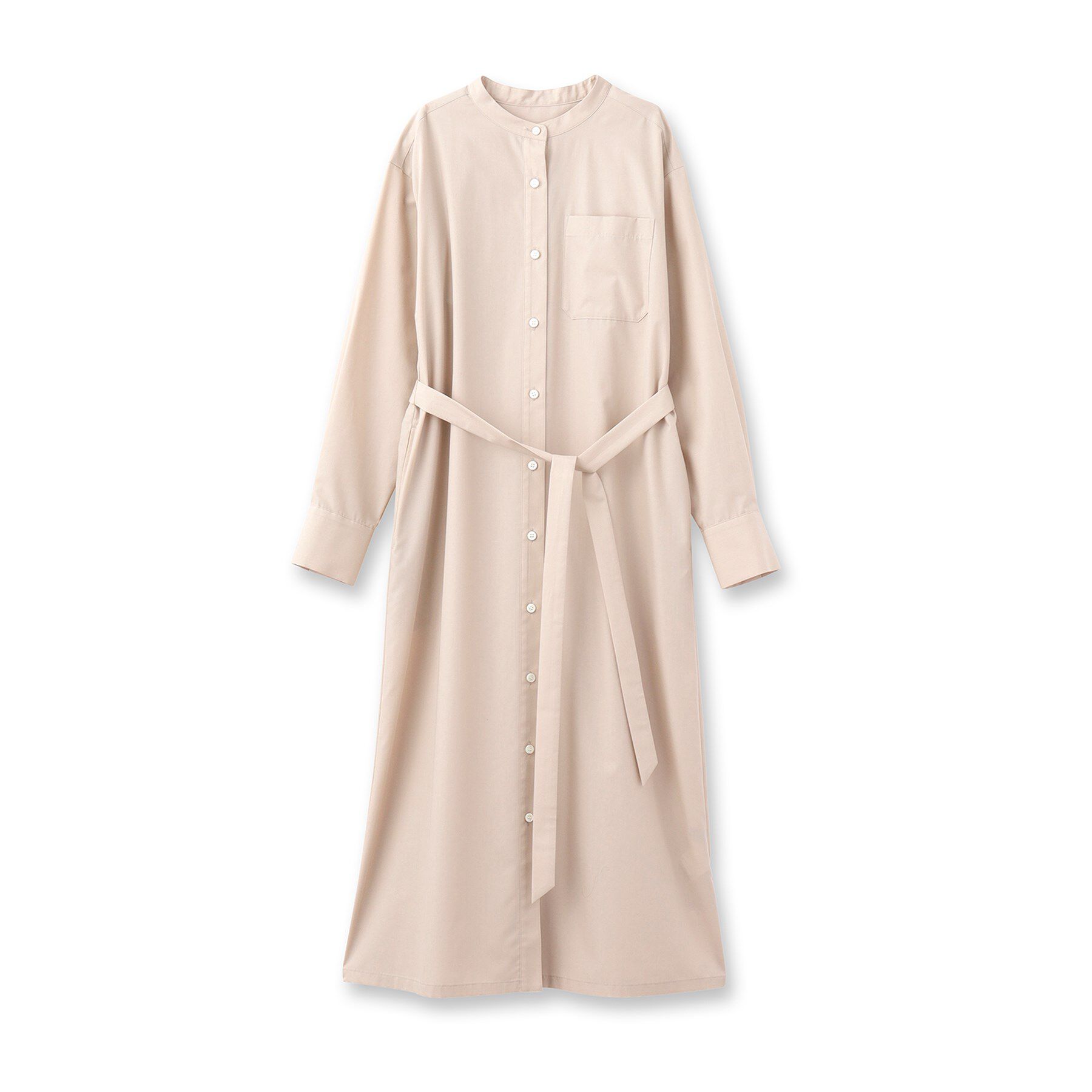 UNTITLED「バンドカラーシャツワンピース」|ワンピース|