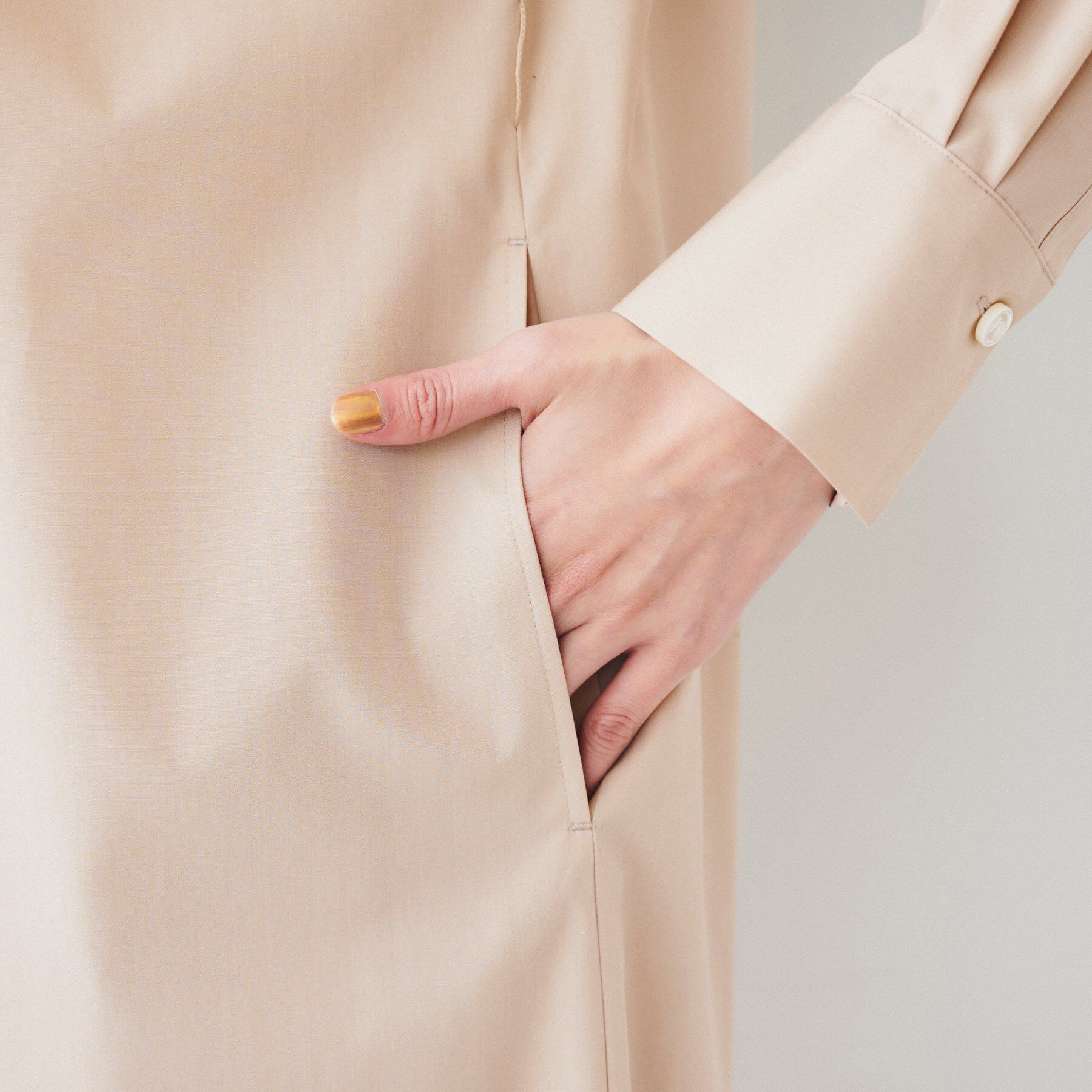 UNTITLED「バンドカラーシャツワンピース」|ワンピース|