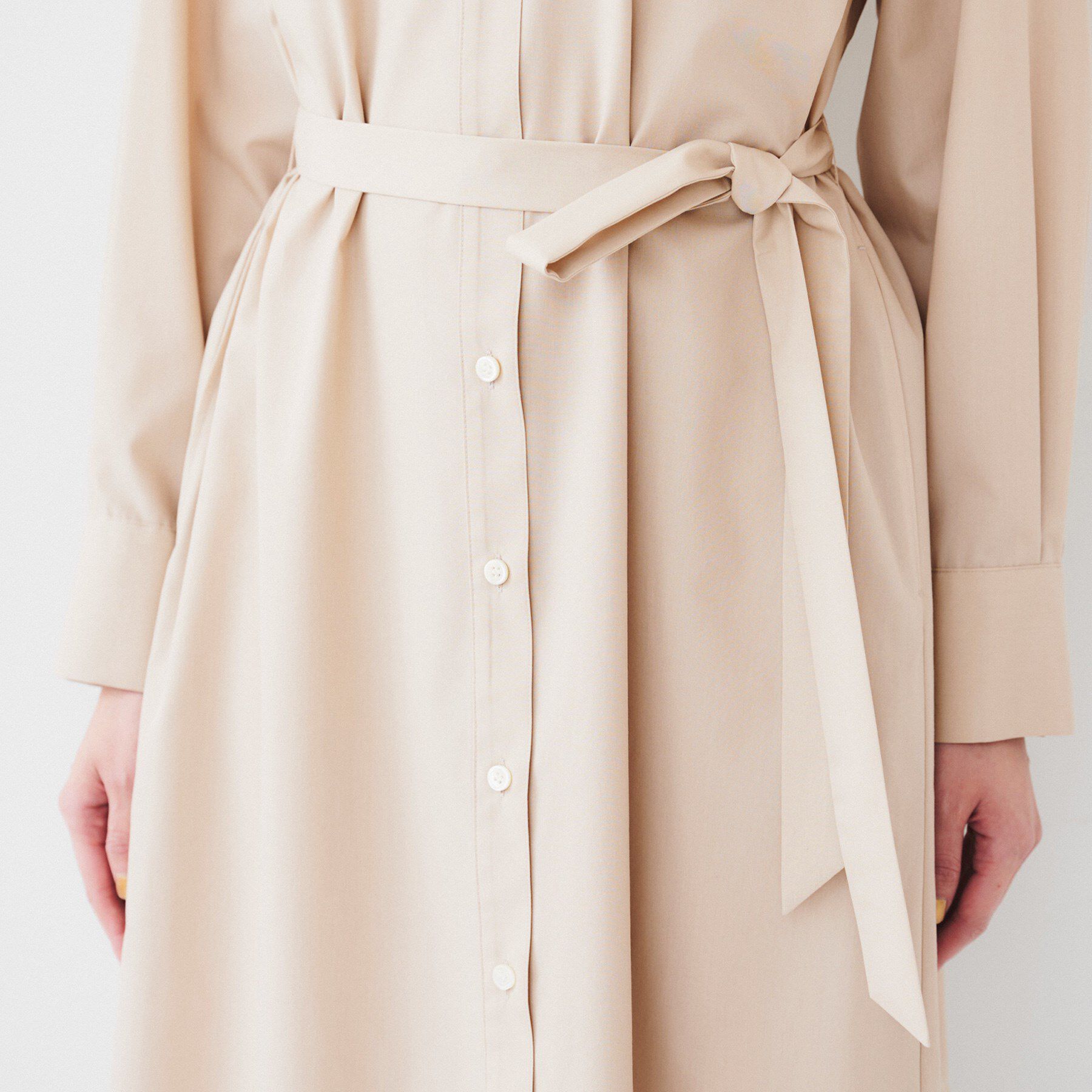 UNTITLED「バンドカラーシャツワンピース」|ワンピース|