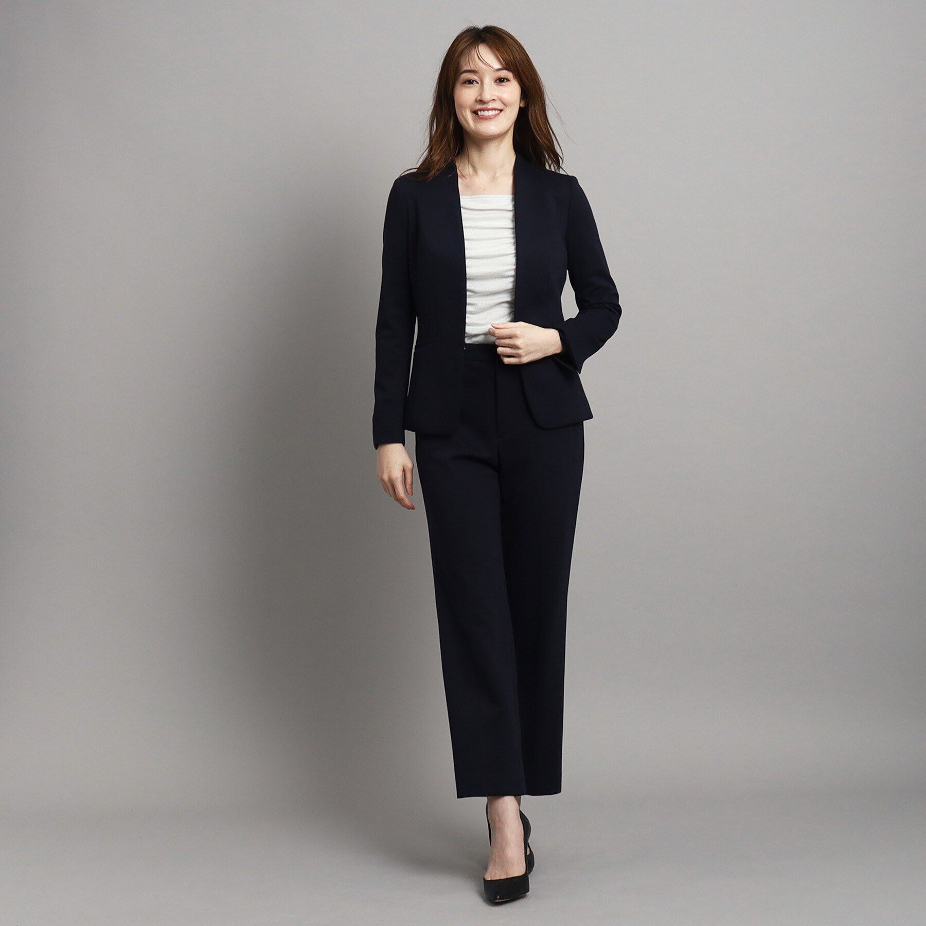 COUP DE CHANCE「新色追加【洗える/日本製/ジャケットインナーにおすすめ】華やかギャザーラメジャージ」|Tシャツ・カットソー|