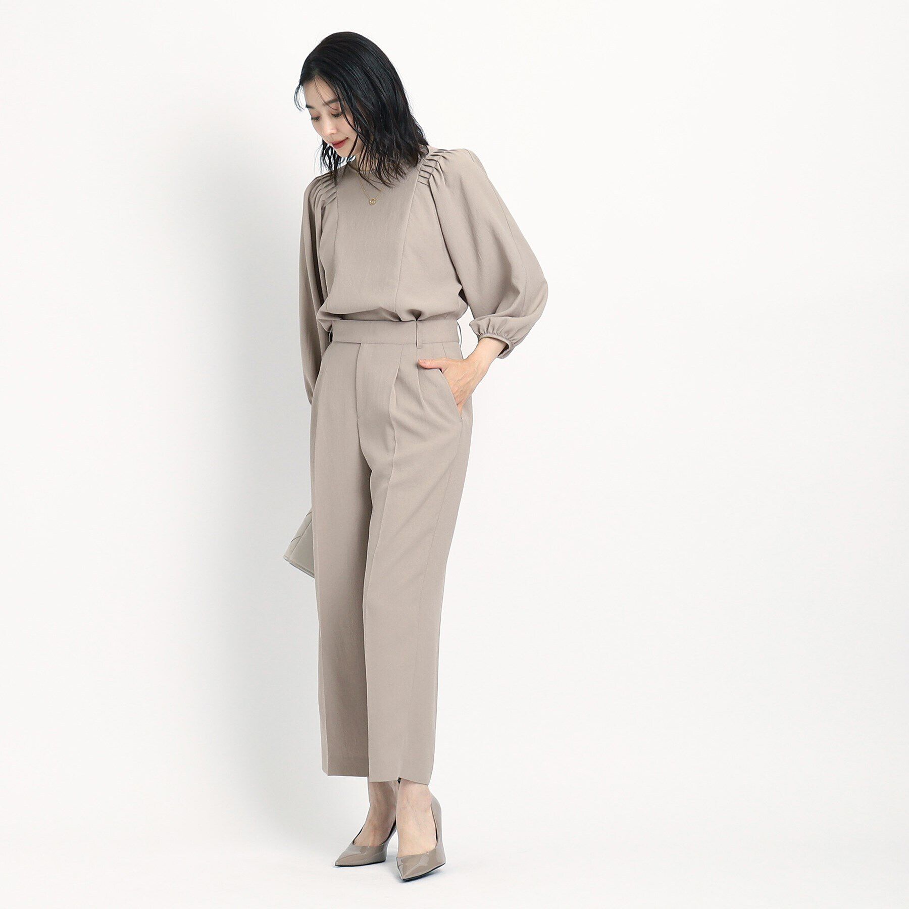 COUP DE CHANCE「【洗える／裏地無し】タック入りテーパードパンツ」|その他|