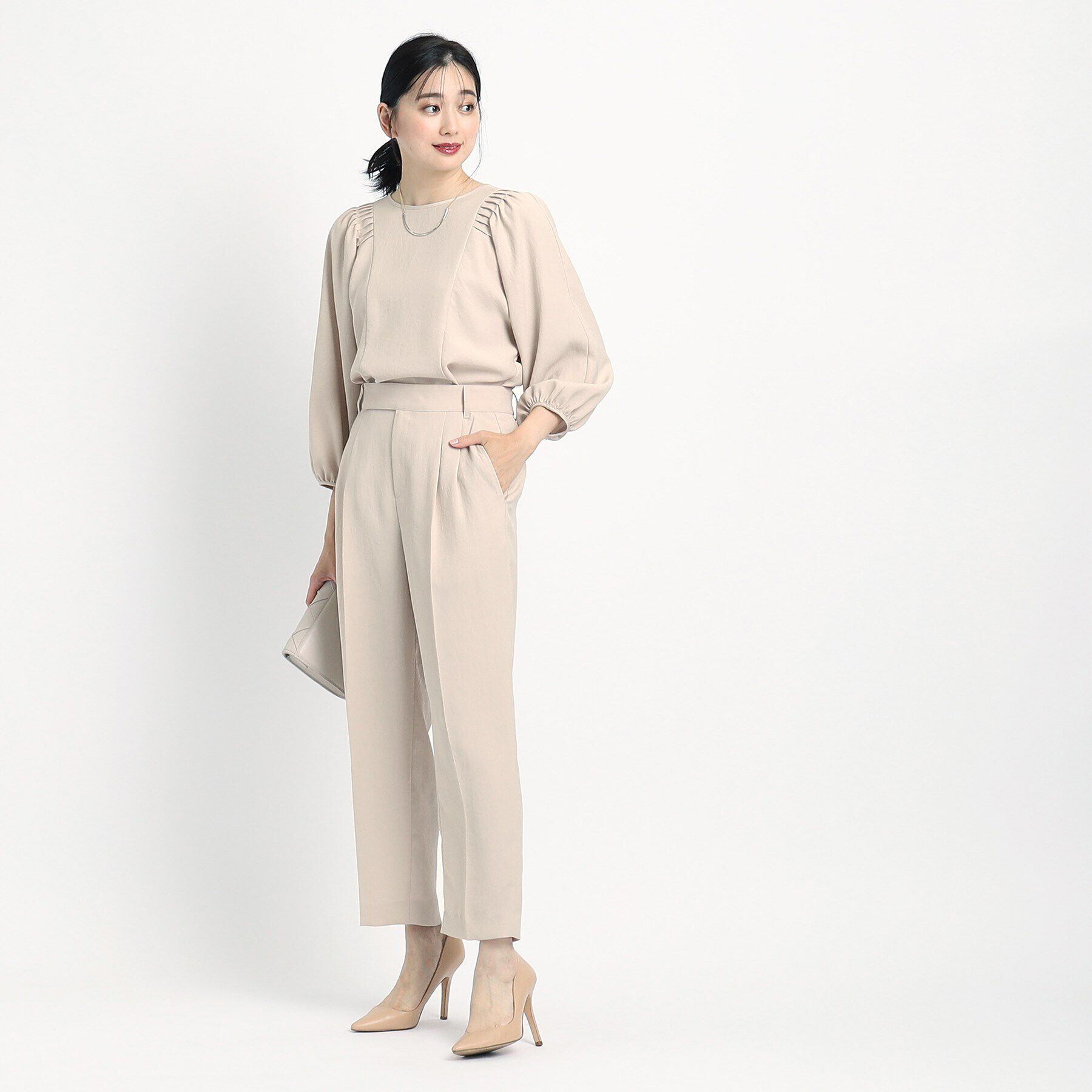 COUP DE CHANCE「【洗える／裏地無し】タック入りテーパードパンツ」|その他|