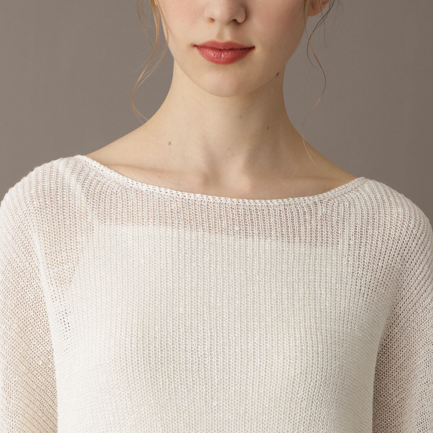 DRESSTERIOR「【洗える/薄手/清涼感】リネンブレンドプルオーバー」|ニット・セーター|