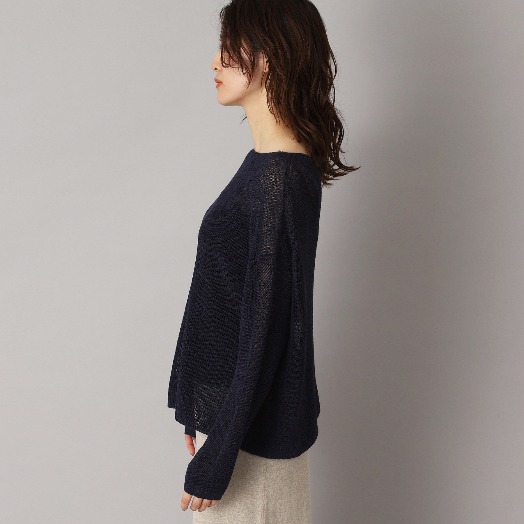 DRESSTERIOR「【洗える/薄手/清涼感】リネンブレンドプルオーバー」|ニット・セーター|