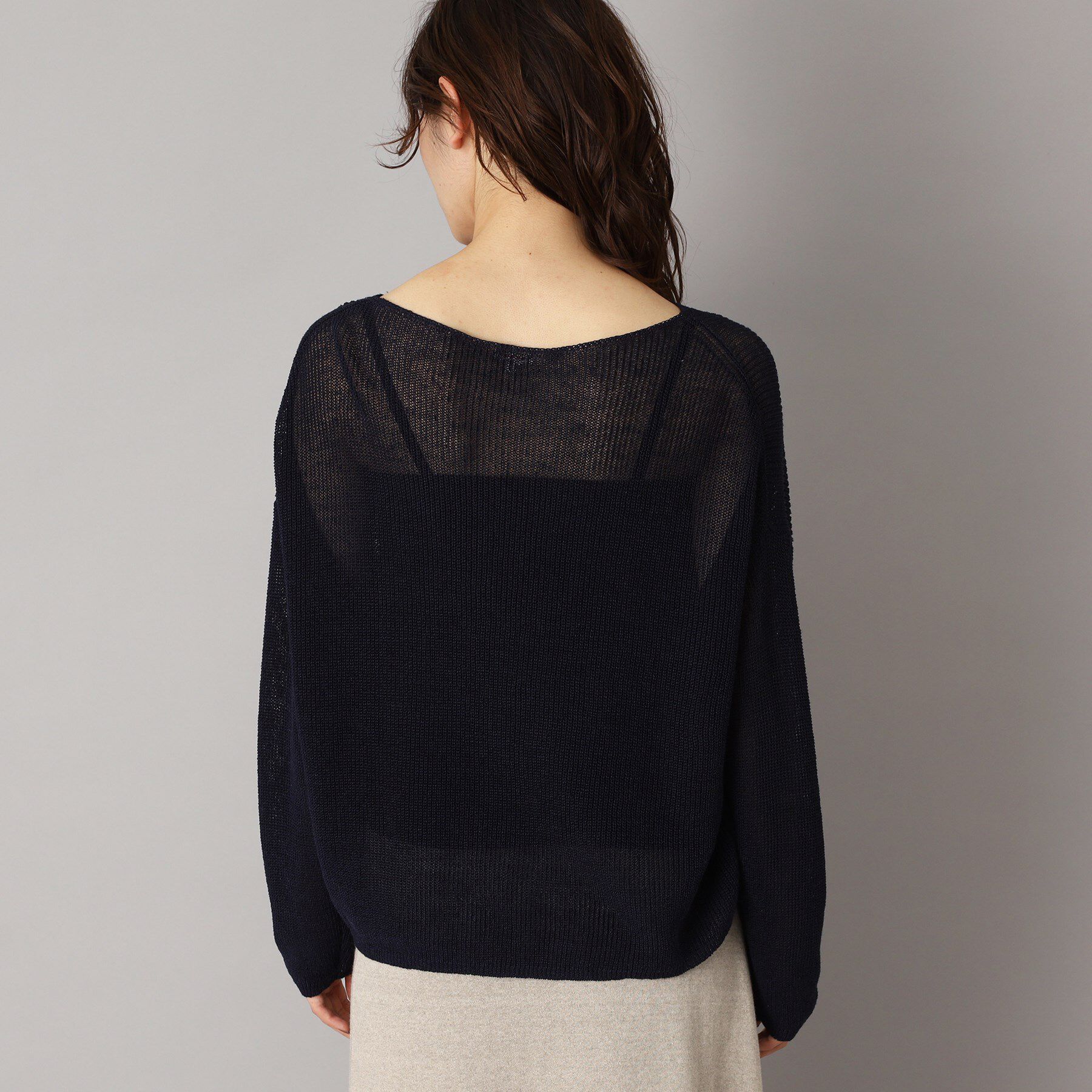 DRESSTERIOR「【洗える/薄手/清涼感】リネンブレンドプルオーバー」|ニット・セーター|